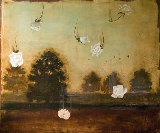Gorgeous mixed media painting by Charlotte Terrell