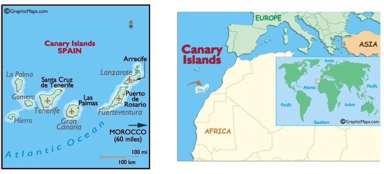 The Canary Islands…where they are, why to go. mapcanaryislands The Canary Islands…where they are, why to go.