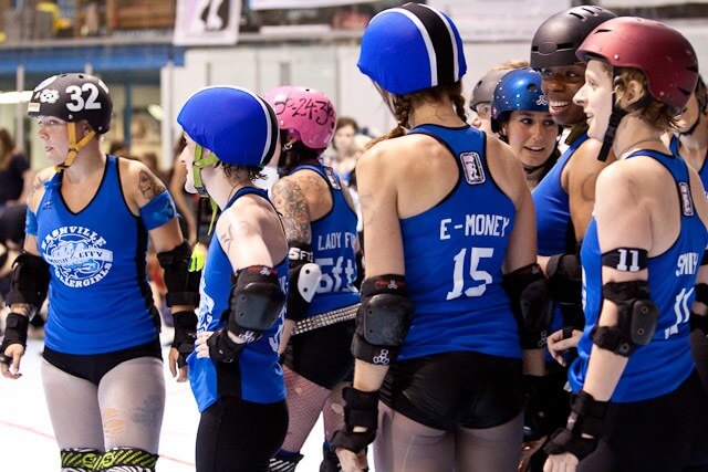 rollergirls4 My superheroes wear rollerskates.