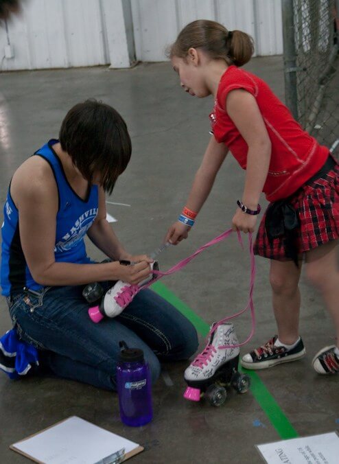 rollergirls5 My superheroes wear rollerskates.