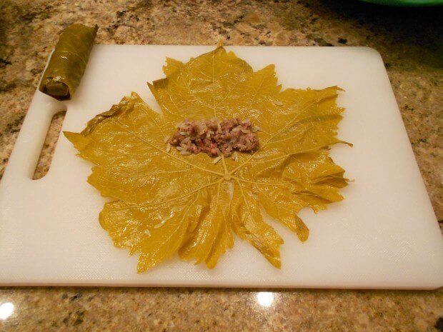 Lindseys Lebanese Cooking Lesson The filling...be sure not to put too much 620x465 Lindseys Lebanese Cooking Lesson