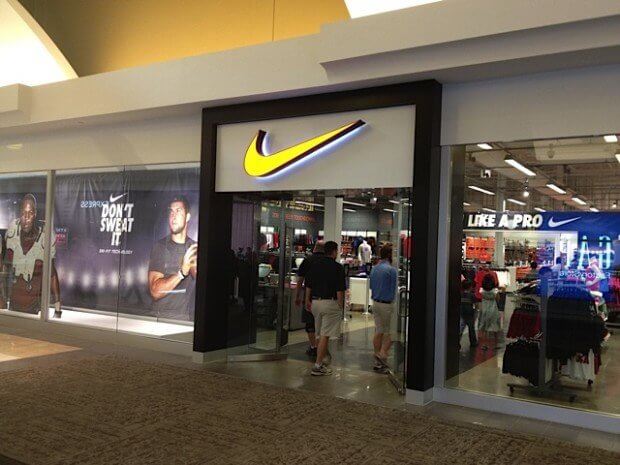 opry mills mall location of nike store map
